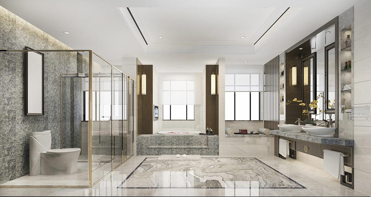 Luxury glass and aluminum installation at Jumeirah villa